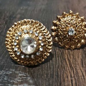 Pack Of 4 Artificial Gold Rings