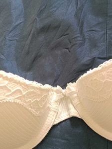 White Bra with Lace Detail