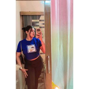 Blue Graphic Print Tee