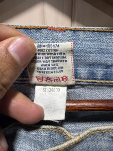 True Religion World Tour Washed Distressed Jeans