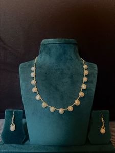 Pearl Necklace and Earring Set
