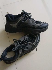 Black &amp; Grey Chunky Sneakers