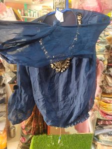 Embellished Blue Top