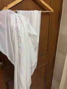 Beads &amp; Stones White Dupatta