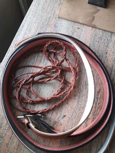 COMBO BLACK &amp; BROWN BELTS (FREE PLEATED BELT)
