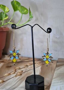 Antique polished Floral Drop Earrings