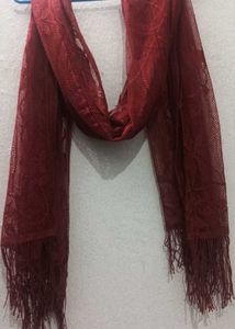 Maroon Floral Scarf