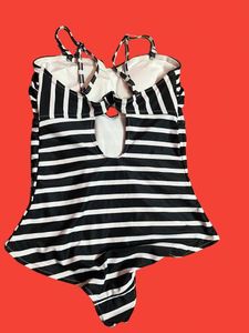 Striped One Piece Swimsuit