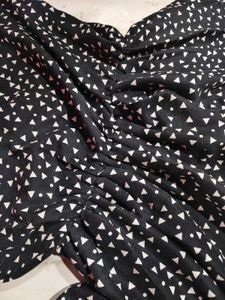 Black &amp; White Print Mini Dress