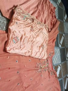 Peach Embroidered Salwar Kameez
