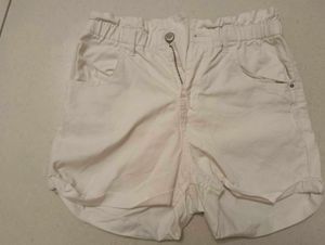 Imported White Casual Shorts