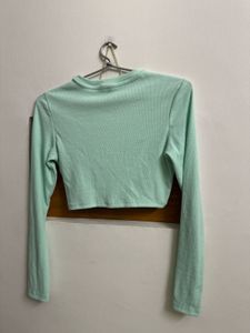 Mint Graphic Crop Top