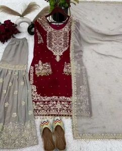 Elegant Red Kurta Set