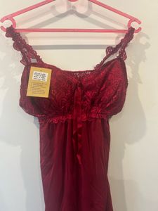 Red Lace Lingerie Set - Size M