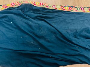 Blue Embroidered Anarkali Dress