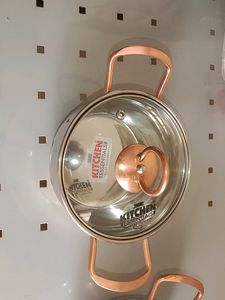 Set Of 2 Steel Handis With Glass Lid