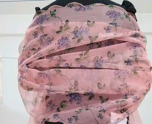 Floral Pink Dupatta