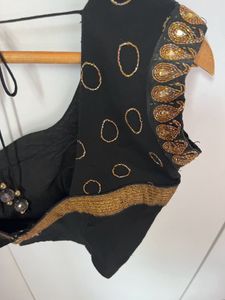 Embroidered Designer Black Blouse
