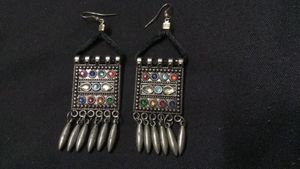 Elegant Silver Oxidized Earrings