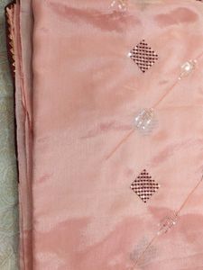 Peach Saree with Sequins