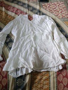 Embroidered White Tunic Top