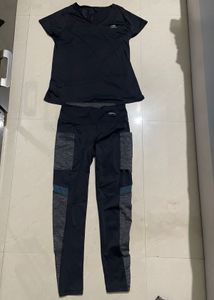Set Of Active Wear Tights And Tshirt