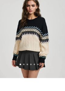 Patterned Knit Sweater
