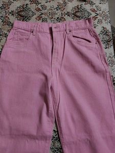 Pink Straight fit Jeans