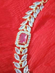 Elegant  Pink Gemstone Bracelet