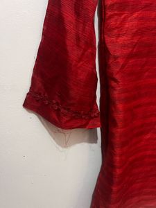 Red Kurti with Flare Sleeves