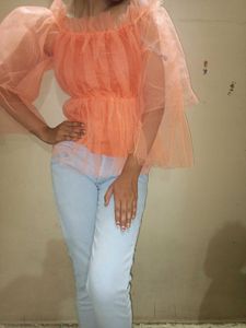 Top For Women 🧡 Cinched Waist