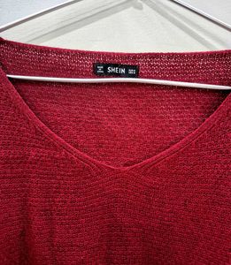 Burgundy Knit Sweater
