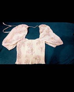 Floral Smocked Puff Sleeve Top
