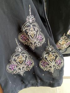 Black Embroidered Coords