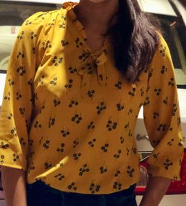 Floral Tie-Neck Blouse