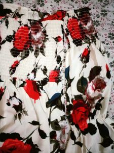Floral Print Off Shoulder Top