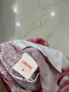 New Urbanic Sweetheart Neck Pink Crop Top