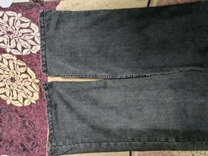 Dark Wash Black Wide Leg Jeans