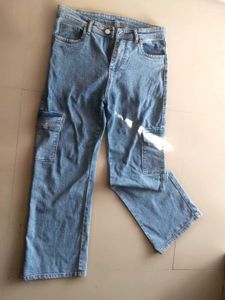 Women Cargo Jeans- New