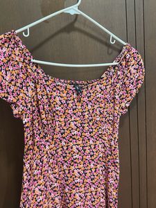 Floral Smocked Maxi Dress – Size S