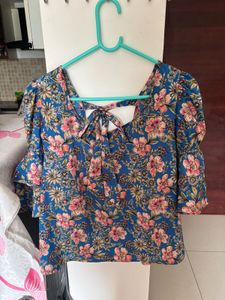 Floral Blue Top