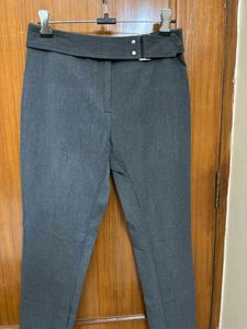 Gray Belted Trousers