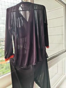 1day sale!!Silky Satin Pajama Set