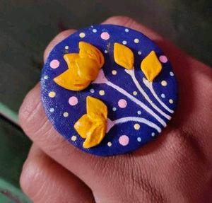 Clay flower Ring 🌼🍁