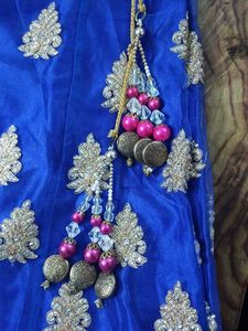 Royal Blue Lehenga With Chunni+blouse