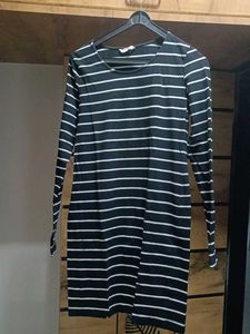 Black And White Striped Dress For Women