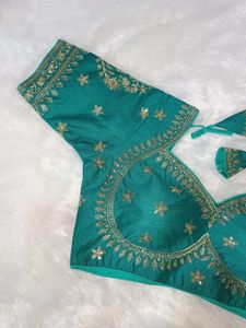 Teal Embroidered Blouse