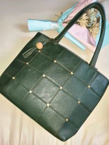 Stylish Dark Green Tote Bag