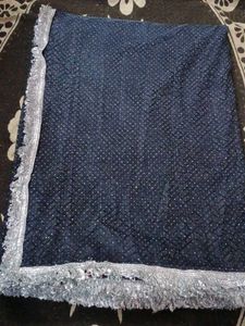 viral lace(silver) saree New with free🎁