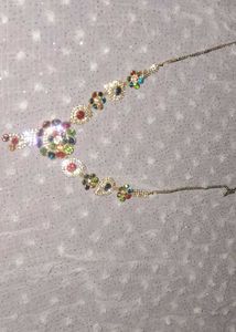 Colorful 🌈Rhinestone Floral Necklace✨🌸